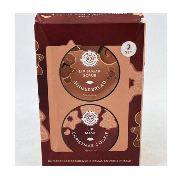 Woolzies Sugar Lip Scrub Mask Set Gingerbread Cookie Cruelty Free All Natural - Picture 2 of 6